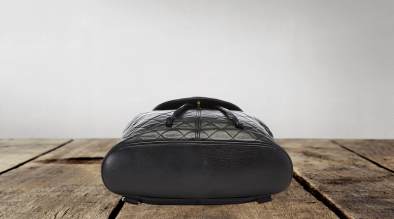 Pre-Loved Black Quilted Lambskin 'CC' Classic Backpack Medium