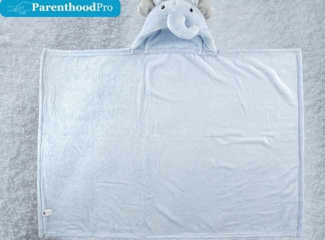 Hudson Baby Plush Blanket Blue Elephant One Size